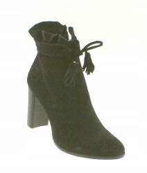 Simen 2139A bokacsizma, fekete, Size 40, valódi bőr, 8cm sarok (2139A)