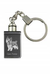 Art-Dog Cairn Terrier kristály kulcstartó kutya kulcstartó fényképpel megvilágított (5055882426610)