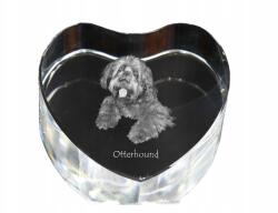 Art-Dog Otterhound kristály szív, dísz, ajándéktárgy kutya fotóval (5055882445765)