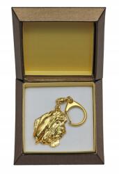 Art-Dog Basset Hound aranyozott kutya kulcstartó díszdobozban, kulcstartó (5906111205851)