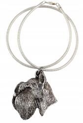 Art-Dog Schnauzer, Schnauzer nyaklánc kutyával medál ezüst kígyó láncon (5906111282012)