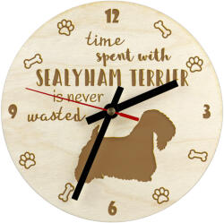  Sealyham terrier gravírozott kutyaóra, átmérő 30 cm, kutya neve (5055882400948)
