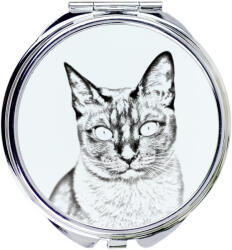 Tonkini macska kompakt zsebtükör macskával fényképpel (5055882482876)