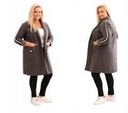 Kesi Grafit női kabát Plus Size elegáns bélelt (5907302141071)