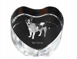 Art-Dog Rat terrier kristály szív, dísz, ajándéktárgy kutya fotóval (5055882446373)