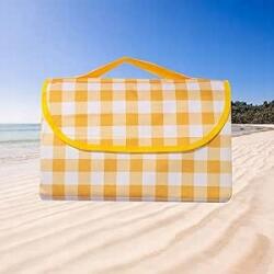  Vízálló Piknik Takaró Strandra 100x150 cm Bnoyoneras Sárga (6913384713272)