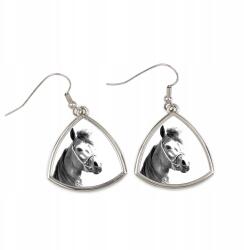 Art-Dog Tisztavérű arab ló háromszög alakú lógós fülbevaló fényképpel (5055882477018)