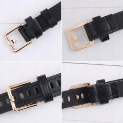  Öv, klasszikus fekete, 103cm, arany csat (A/HU9)