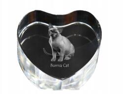 Art-Dog Burmai macska kristály szív, dísz, ajándék macska fotó (5055882446731)