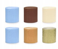 Party Deco Krepp 5cm/10m kék-barna 6 db dekoráció és Diy (KRES3)