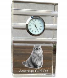  Amerikai macska curl kristály asztali karóra az Ön fényképével jutalom (5055882419261)