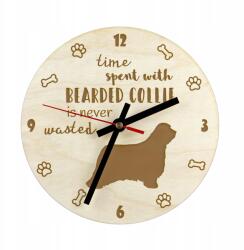  Bearded Collie gravírozott kutyaóra, átmérő 20 cm, kutya neve (5906111289912)