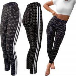  Női bélelt leggings mintás leggings S/m Barna (0007)