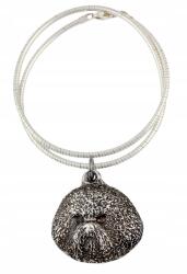 Art-Dog Bichon Frise nyaklánc kutyával, medál ezüst kígyó láncon (5906111283231)