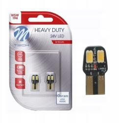 m-tech W5W Led Osram T10 Fehér Dióda 24V Tir Canbus Izzó