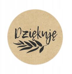  Eco kraft matricák Köszönet felirat Köszönöm kerek fi30 mm 100 db (EPL-131.FI30.DZ1.40.100)