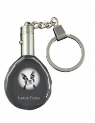 Art-Dog Boston terrier kristály kulcstartó kutya képpel, kulcstartó, medál (ca-krow)