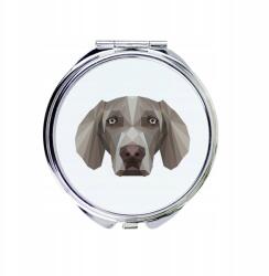  Weimari vizsla kompakt zsebtükör geometrikus kutyával (5056739225707)