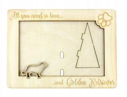 Art-Dog Golden Retriever gravírozott képkeret kutyával, kutya neve (5906111215690)