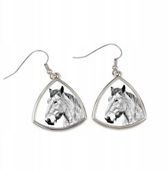 Art-Dog Ardenneki ló háromszög alakú, lógós fülbevaló fényképpel, személyre szabható (5055882477223)