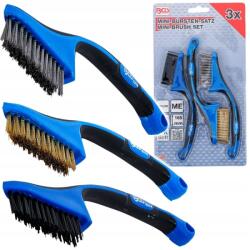 BGS Technic Kefék nylon, sárgaréz, acél 165mm Kefekészlet 3 db-os BGS-Germany (9314)