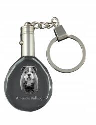 Art-Dog Amerikai bulldog kristály kulcstartó kutya fotóval, kulcstartó (5055882429987)
