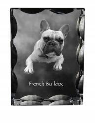 Art-Dog Francia bulldog kutya kép díszes kristályban, ajándéktárgy, lakásdekoráció (5055882447707)