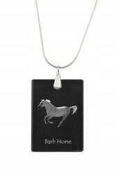 Art-Dog Berber ló ezüst nyaklánc kristály medállal, fényképpel (5055882456266)