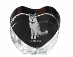 Art-Dog Akita kristály szív, dísz, kutya fényképes ajándéktárgy (5055882444461)