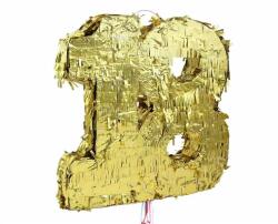 GoDan 188103 Pinata Számjegy "18" Metál Arany Születésnap Godan (WM-PC18)