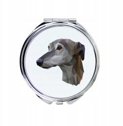  Greyhound kompakt zsebtükör geometrikus kutyával (5056739225745)