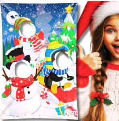 Foto Háttér Karácsonyi Banner Karácsony Arc Lyukak Fotó