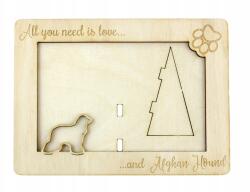 Art-Dog Afgán agár gravírozott képkeret kutyával, kutya neve (5906111215874)