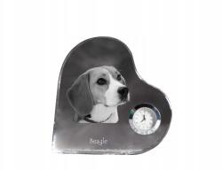 Art-Dog Beagle szív alakú kristály óra az Ön fényképével (5055882450509)