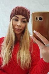 Kesi Milano polár sapka K203 sötét rózsaszín+barna