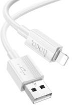 hoco. X107 adatkábel (USB - lightning, 2.4A, 100cm) FEHÉR (163007)