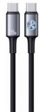 USAMS HUAN adatkábel (Type-C - Type-C, 240W, PD gyorstöltő, 120cm) SÖTÉTSZÜRKE (168910)