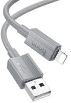hoco. X107 adatkábel (USB - lightning, 2.4A, 100cm) VILÁGOSSZÜRKE