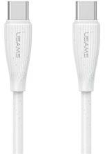 USAMS GREEN SERIES adatkábel (USB - Type-C, 60W, gyorstöltő, 100cm) FEHÉR (170024)