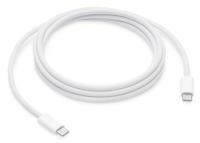 Apple adatkábel (Type-C - Type-C, 240W, PD gyorstöltő, 200cm, szőtt borítás, MU2G3ZM/A utód) FEHÉR