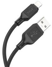 hoco. X90 adatkábel (USB - lightning, 2.4A, 100cm) FEKETE (163017)