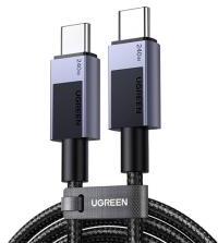 UGREEN L513 adatkábel (Type-C - Type-C, 240W, PD gyorstöltő 4.0, 200cm, cipőfűző) SÖTÉTSZÜRKE (170721)