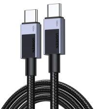 UGREEN L512 adatkábel (Type-C - Type-C, 100W, PD gyorstöltő 3.0, 300cm, cipőfűző) SÖTÉTSZÜRKE (170720)
