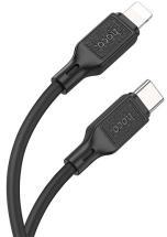 hoco. X90 adatkábel (Type-C - lightning, 20W, PD gyorstöltő, 100cm) FEKETE (163014)