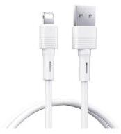 REMAX LEYA adatkábel (USB - lightning, 2.4A, gyorstöltő, 100cm) FEHÉR (170648)