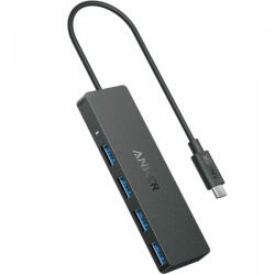 Anker USB-C Hub Anker, 4 x USB-A 3.0, Fekete A8309G11