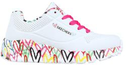 Skechers Skechers, Uno Lite - Lovely Luv műbőr sneaker, Fehér, 36.5 EU (314976L-WMLT-36.5)