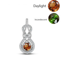  Ezüst Medál Minősített laboratóriumban előállított Anatóliai Zultanit-tal és Fehér Topázzal, Y61937