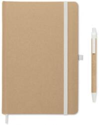  Caiet A5, din carton reciclat, 80 coli, reciclate, cu pix MO2396-06