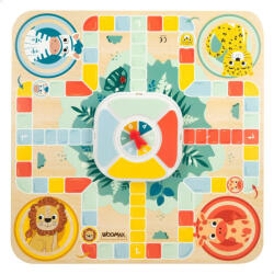  Liba- és Parcheesi-testület Woomax Zookabee 30 x 3 x 30 cm Gyermek Állatok (6 egység)